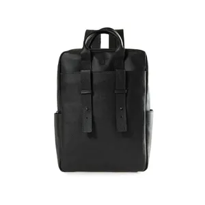 Mochila Masculina de Couro para Notebook Gávea II Preta 0090613458001