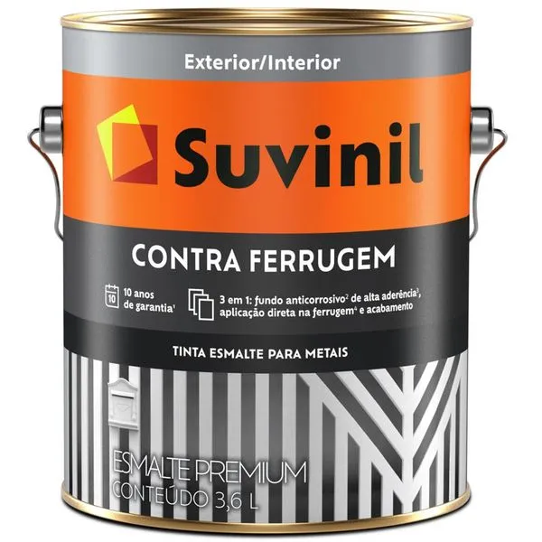 Tinta Esmalte Brilhante Contra Ferrugem 3,6 Litros Branco - 50579133 - SUVINIL