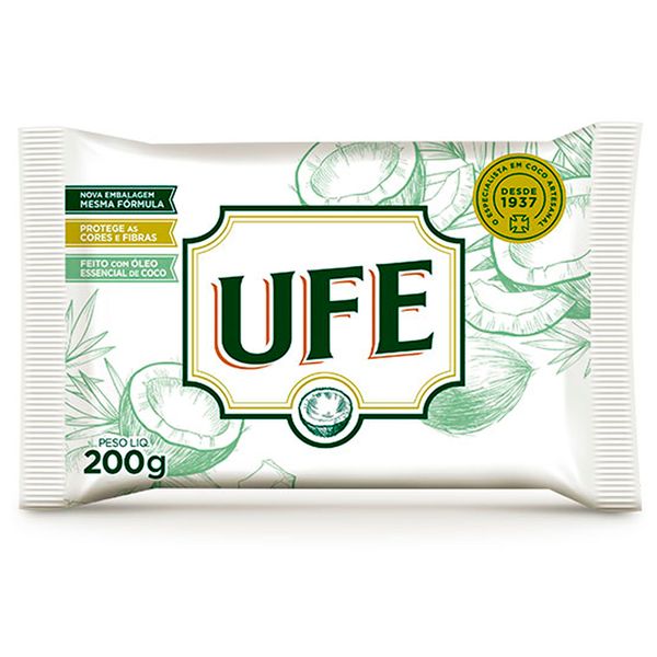 Sabão Barra UFE Coco 200g