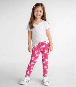 Legging Infantil Cós Com Elástico Select Rosa 10