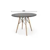 Mesa de Jantar Eiffel Charles Eames DKR 1,0m Preta