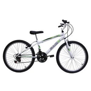Bicicleta Aro 24 Masculina Infantil 18 Marchas Said-x Branca