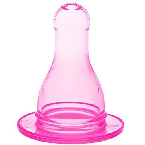 Bico De Mamadeira Lolly De Silicone Redondo Rosa (MP)