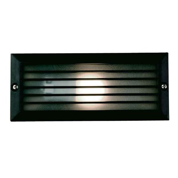 Balizador de alumínio de embutir E27 60W preto Bronzearte
