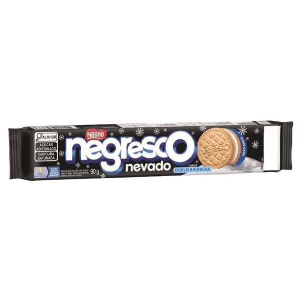 Biscoito Recheado Nestlé Negresco Nevado Sabor Duplo Baunilha 90g