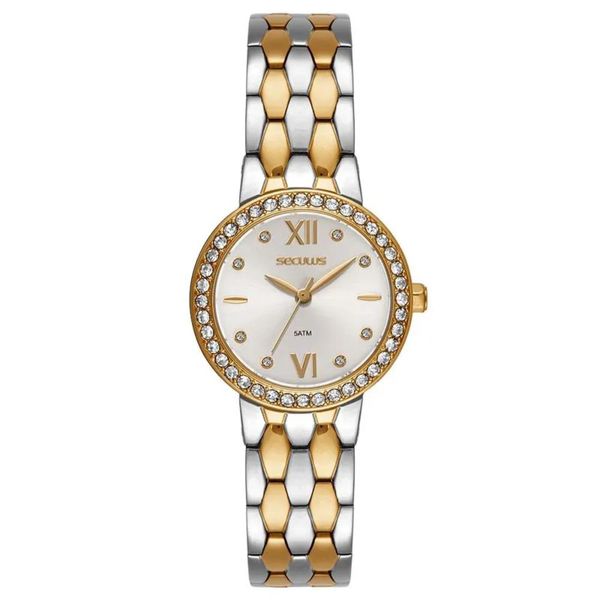 Relógio Seculus Feminino Ref: 23747lpsvbs2 Clássico Bicolor