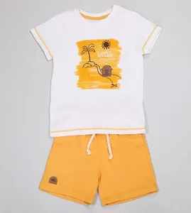 Conjunto Vamos para a Praia - N6641 De 6 meses a 4 anos Laranja - M
