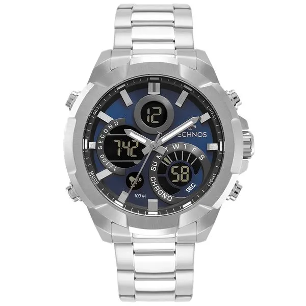 Relógio Technos Masculino Digitech Prata - W23721AAC/1A W23721AAC/1A