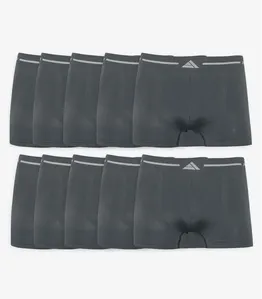Kit 10 Cuecas Boxer Lisa Microfibra Altomax Cinza GG
