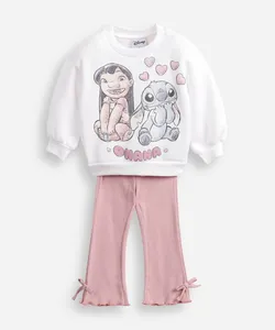 conjunto de moletom infantil stitch off white 3
