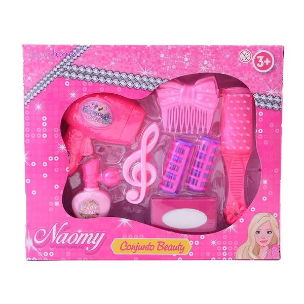 Conjunto de Beleza Naomy com Secador, Escova e Acessórios Plástico LJM107 - honeyhome