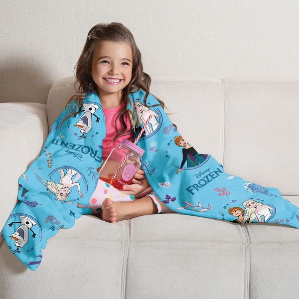 Manta Infantil Fleece 125x150cm Frozen Lepper Estampada