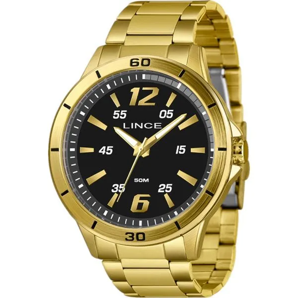 Relógio Masculino Lince Dourado MRGM052L46-P2KX