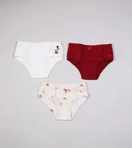 Kit Calcinha 3 Unidades - N5694 De 2 a 12 anos Vermelho - 2
