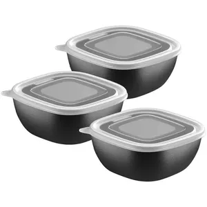 Jogo De Potes Tramontina 3 Peças 600ml Preto 25098002