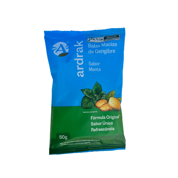 Bala Ardrak de Gengibre Sabor Menta 50g
