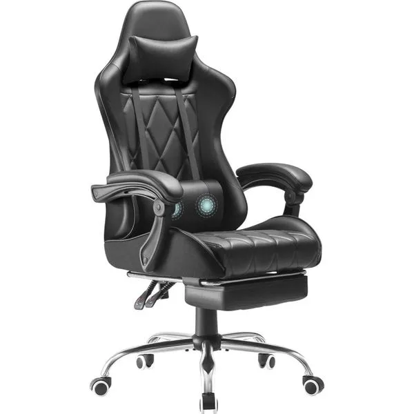 Cadeira Gamer Homall com Apoio para os Pés Preto A-BI