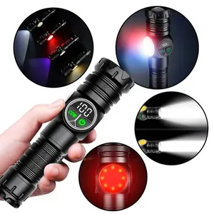 Lanterna Tática Magnética Led Recarregável com Base Magnética 800 Lúmens 30W Preto B-Max Lanterna Tática Magnética Led Recarregável com Base Magnética 800 Lúmens Preto B-Max