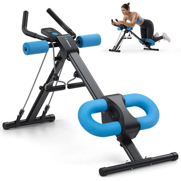 Aparelho Para Exercícios Abdominal Merach PReto e Azul A-BI