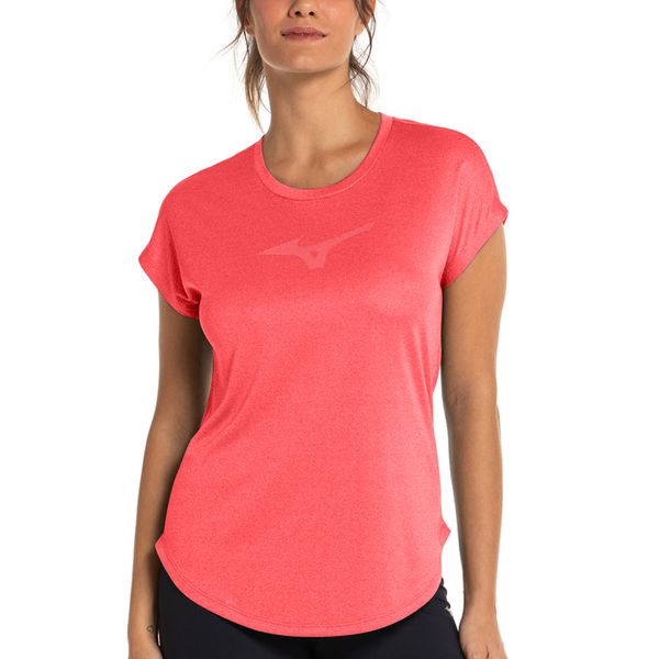 Camiseta de Treino Feminina Mizuno Spark Big Logo P Laranja