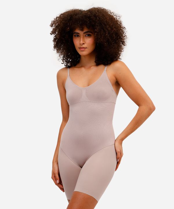 body modelador feminino delrio bege GG