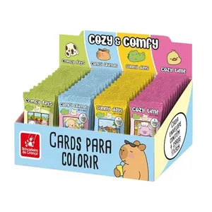Cards para Colorir Cozy & Comfy Sortidos CARDS P/COLORIR COZY & COMFY SORTIDOS