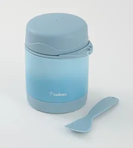 Pote Térmico Parede Dupla com Talher Azul 300ml Twibex Azul