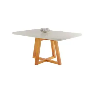 Mesa Retangular Lucca Naturale White - Bom Pastor