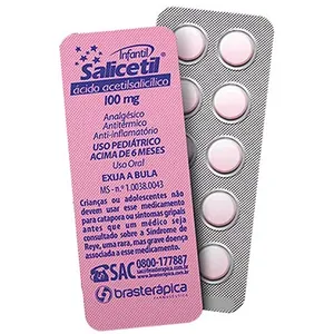 Salicetil 100mg 10 Comprimidos Brasterápica Similar