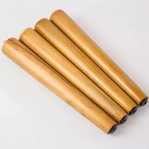 Kit 4 Pé Palito 25cm Madeira Para Poltrona Puff Cama Box Mesa