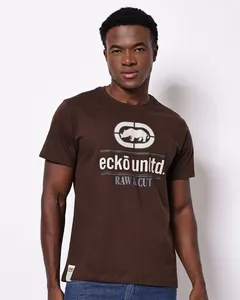 Camiseta Masculina Ecko Unltd Algodão Estampa Marrom GG