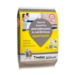 Rejunte para Porcelanatos e Cerâmicas Cinza Ártico 1KG com Alta Aderência e Textura Superfina Quartzolit Rejunte para Porcelanatos e Cerâmicas Cinza Ártico 1KG com Alta Aderência Quartzolit