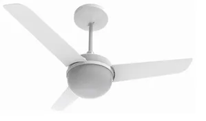 Ventilador de Teto 127V 90cm com Controle de Parede Branco Alisclean Aliseu