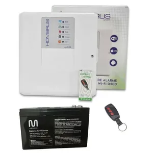 Central de Alarme Wi-Fi D200 sem Fio com Bateria 12V 7Ah Bivolt Hombrus Central de Alarme Wi-Fi D200 sem Fio Bivolt com Bateria Hombrus