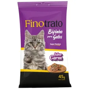 Petisco Gatos Adultos Bifinho Finotrato Carne 45g (MP)