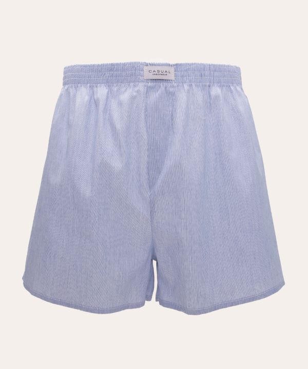cueca samba canção listrada de algodão azul M
