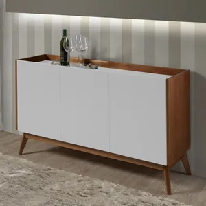 Buffet Elohin com 3 Portas - Pinhão/Branco