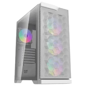 Gabinete Gamer Darkflash DK361 M-ATX Lateral Em Vidro Branco (MP)