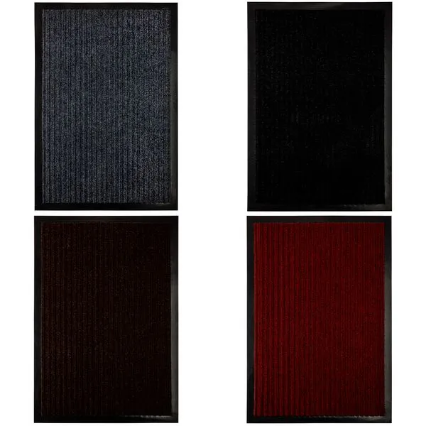 Tapete Entrada Retangular Elite Plástico PVC e Poliéster Sortido 40x60cm LM1899AMB - honeyhome