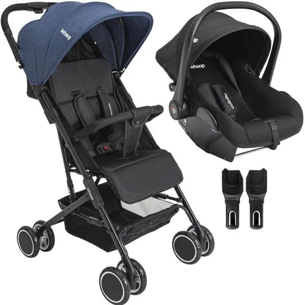 Carrinho de Bebe com Bebe Conforto Colinho Kiddo Mascote Marinho