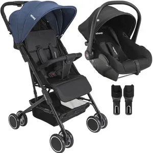 Carrinho de Bebe com Bebe Conforto Colinho Kiddo Mascote Marinho