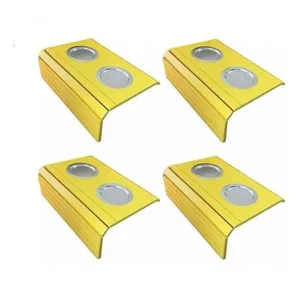 Kit 04 Esteira Laqueada Sofá Amarelo