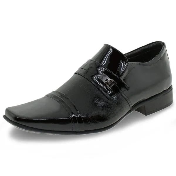 Sapato Masculino Social Jota Pe - 77701 VERNIZ/PRETO 42