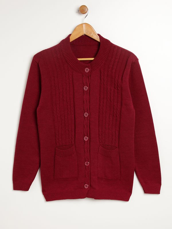 Cardigan Plus Size Feminino BORDO UN
