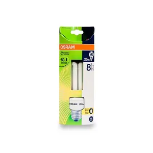 Lâmpada eletrônica fluorescente Dulux 8.0Hs 220V 20W 2700K amarela Osram