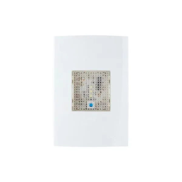 Luz De Emergência Margirius Clean-sleek 3 Leds Standard Com Placa 4x2 Branco