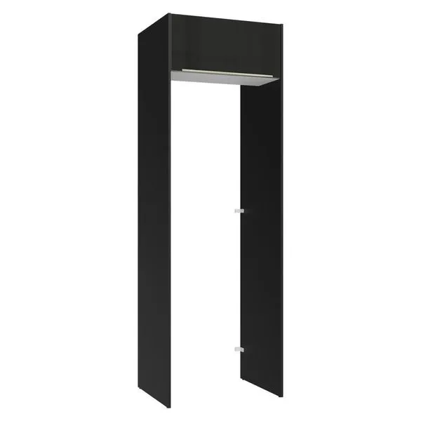 Porta-geladeira 73 Cm 1 Porta Basculante Preto/branco/preto Lux Madesa Preto/branco/preto