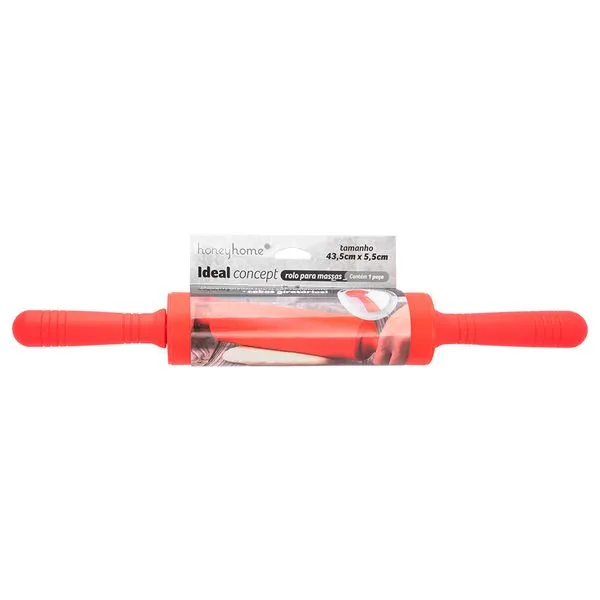 Rolo de Massas Ideal Cabo Giratório Plástico Revestimento Silicone 43,5x5,5cm LM1710/LM1710IDE - honeyhome