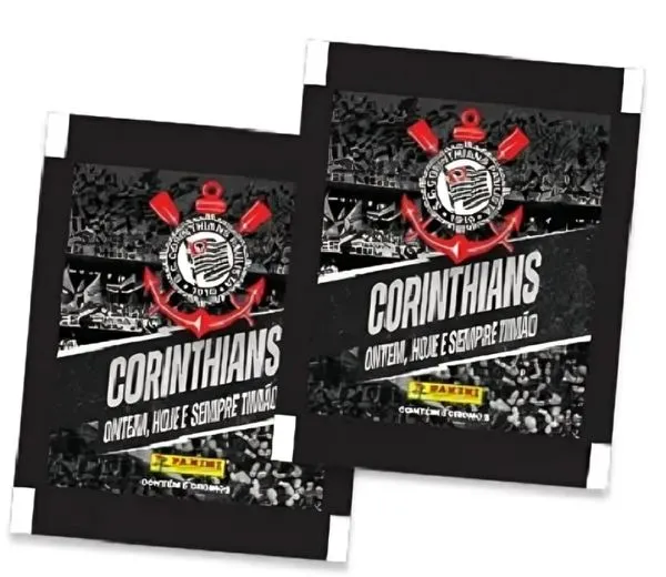 Corinthians 115 Anos - Envelopes 5 Cromos - Panini Colecionável