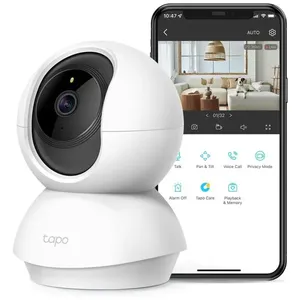 Câmera de Vigilância TPLink Tapo 2K PanTilt para Monitoramento de Bebês e Pets, com Detecção de Movimento e Áudio Bidirecional